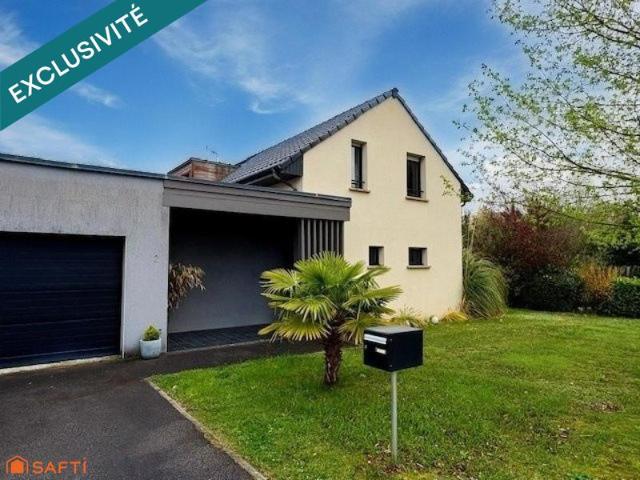 EN EXCLUSIVITÉ – Superbe pavillon individuel de 160 m² semi plain pied à Saint Amand les Eaux avec garage