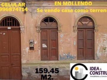 En Mollendo se vende casa como terreno