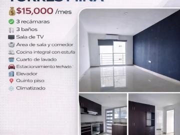 En renta bonito departamento estilo minimalista en Torres Mina $15,000