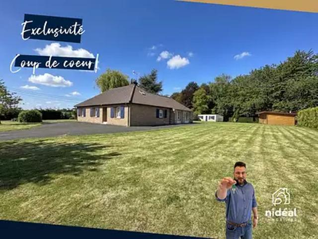 Ennetières en Weppes 59320 Achat / Vente maison 7 pièces t7 terrasse parking