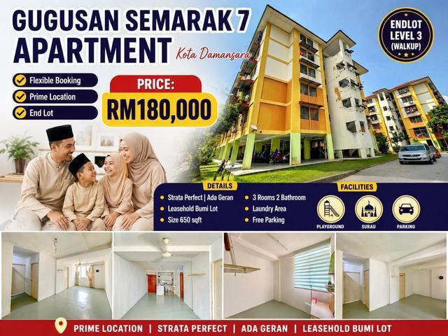 Endlot 3 Rooms Gugusan Semarak 7 Apartment Kota Damansara