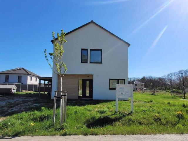 Energieeffizientes Architektenhaus im Bau mit 6 Zimmern, 2 Eingängen, Carport und Südgarten, KfW 40