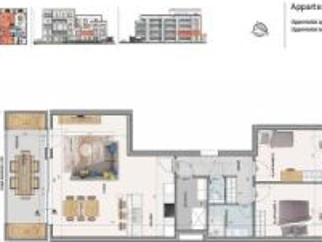 Energiezuinig BEN appartement met 2 slpks en overdekt terras