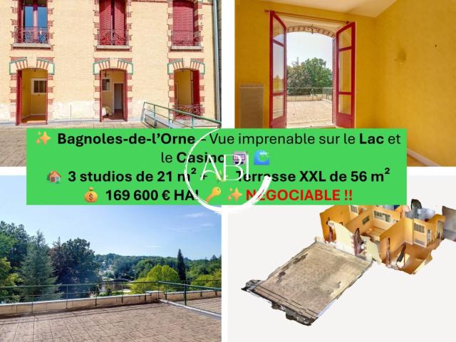 Ensemble de 3 studios avec terrasse