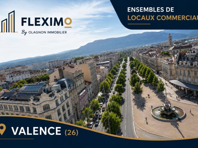 Ensemble de locaux commerciaux loués de 950 m2 à Valence centre ville