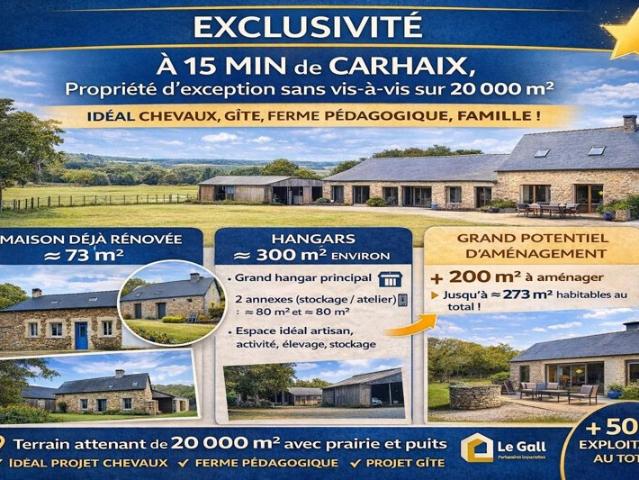 Ensemble immobilier avec hangars