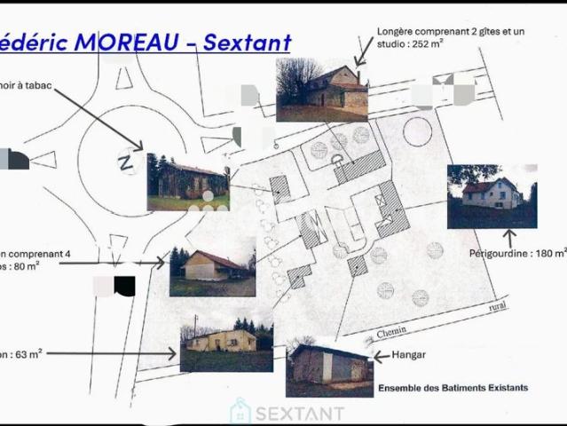 Ensemble immobilier de plus de 20 pièces, avec plus de 500m2 dévelloppés et plus de 13000m2 de terrain