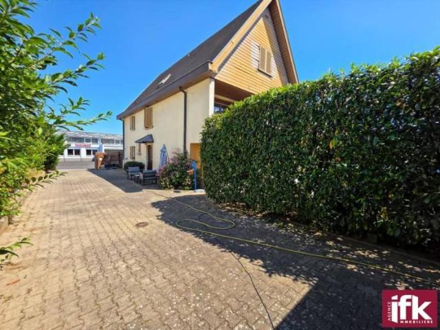 Ensemble immobilier: Hangar + maison + terrain