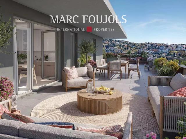 Entre mer et collines – T3 d’exception dans résidence avec p. 63m² Saint Laurent du Var