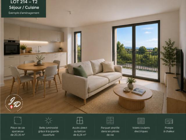 ENTRELACS ALBENS – T2 NEUF AVEC BALCON ET STATIONNEMENT PRIVATIF