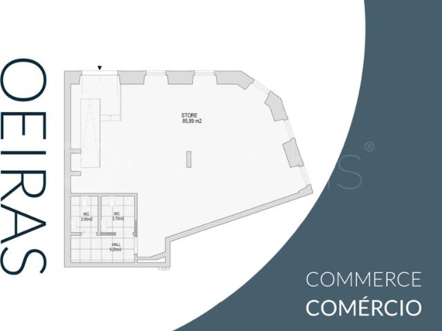 Espaço comercial no centro histórico da Vila de Oeiras