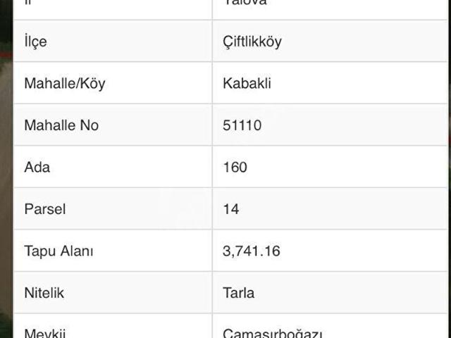 espa emlak'dan Yalova Çiftlikköy kabaklı'da satılık arsa