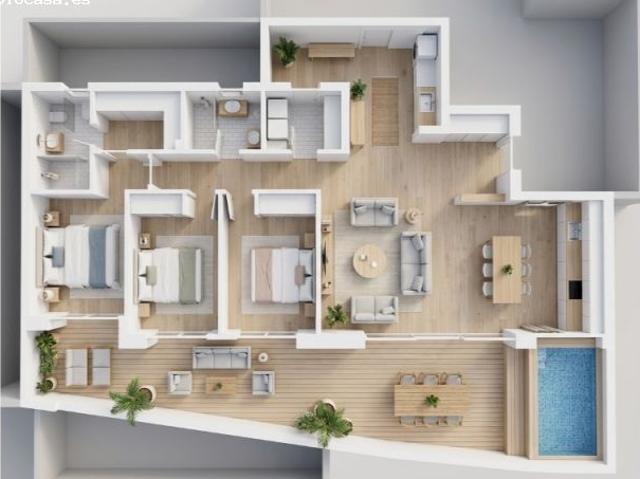Espectacular apartamento Torre Bellver con piscina privada en terraza