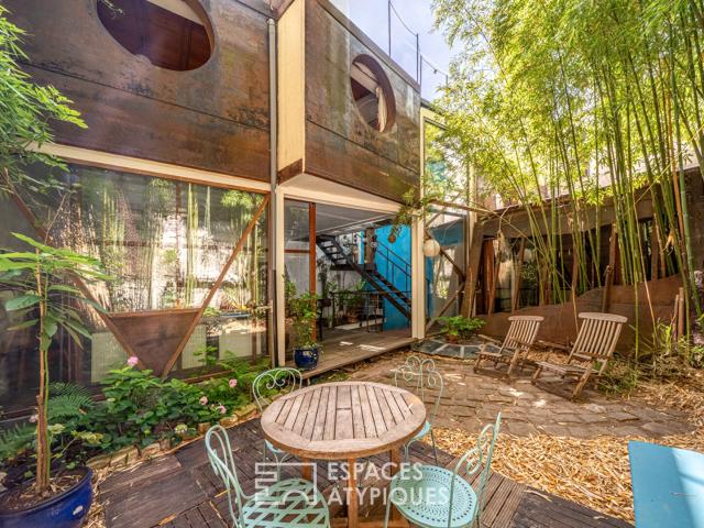 Esprit bateau avec jardin Quartier des Gobelins