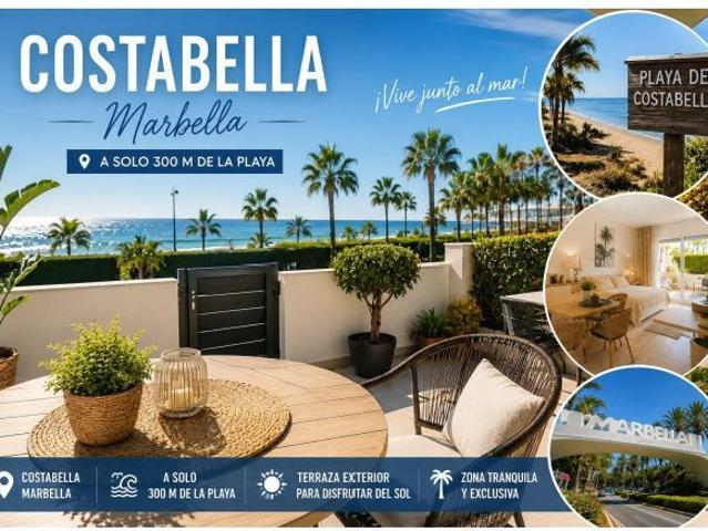 Estudio reformado con terraza a solo 300 m de la playa de Costabella
