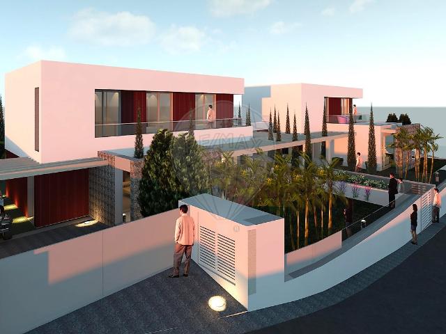 Esta moradia contemporânea, inserida no modelo bifamiliar, e. 288m² São Roque Funchal