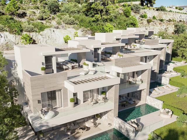 Esta excepcional villa de cinco dormitorios orientada al sur. 360m² Benahavís