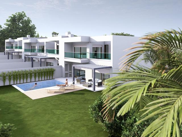 Estas moradias geminadas de dois andares em planta apresenta. 187m² Lagos