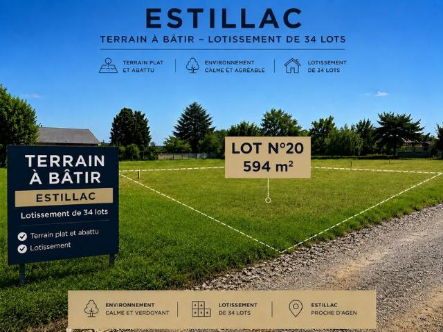 Estillac Vente Terrain 47