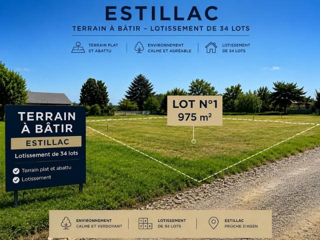 Estillac Vente Terrain 47