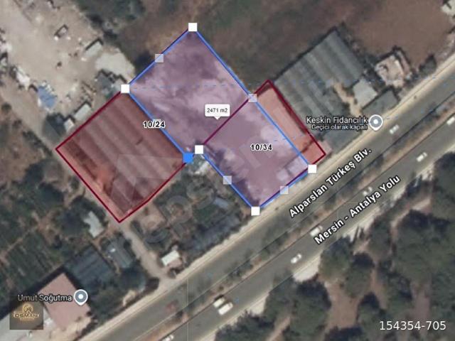 ERDEMLİ D 400 E SIFIR TİCARİ 2200 M2 SATILIK ARSA