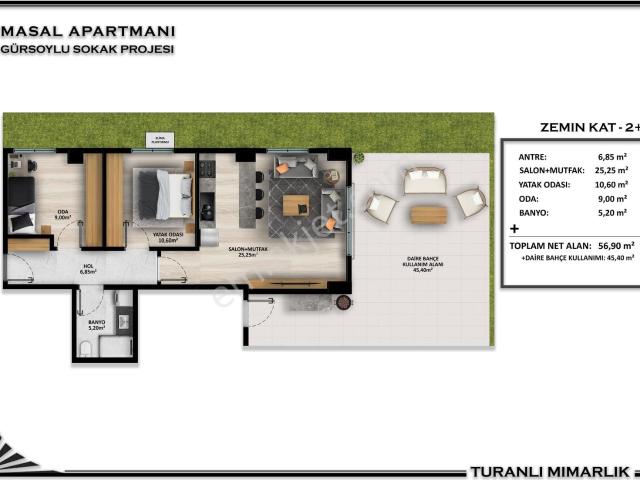 Erenköy Kazasker ' De 40 M2 Bahçe Kullanımlı 2+1 Daire