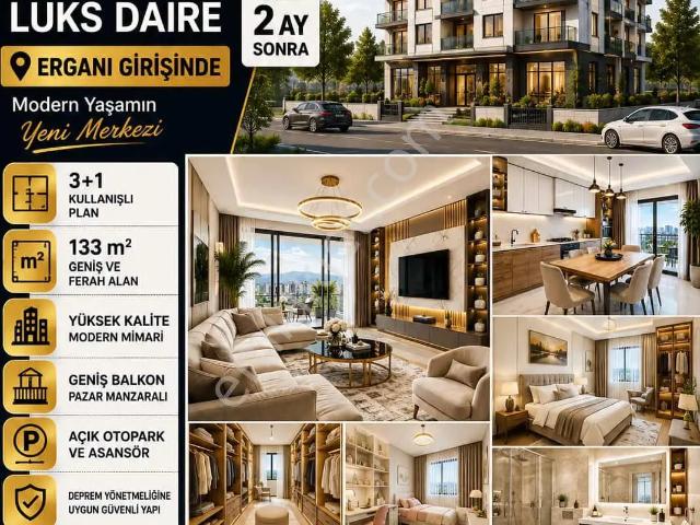 Ergani De 3+1 Lüx Sıfır Satılık Daireler
