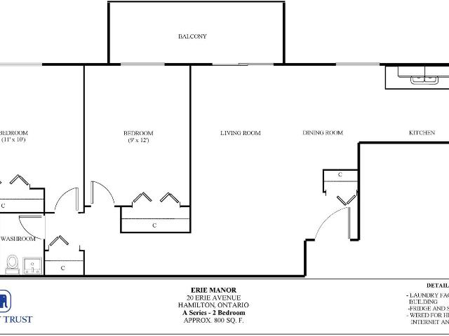 Erie Manor Apartment 2 Bedroom Apartment for Rent