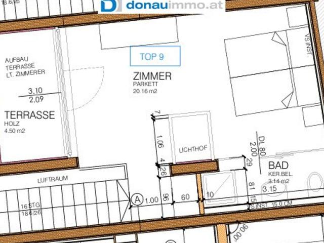 ERSTBEZUG: 2 Zimmer Dachgeschoßmaisonette in ruhiger Top Lage mit Balkon und Lift zentrumsnah DG Top 9