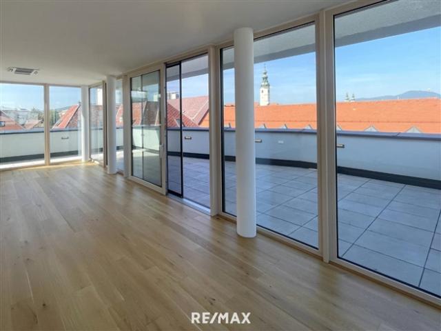 Erstbezug Exklusives, modernes Penthouse mit ca. 90 m² Terrasse in der Klagenfurter Innenstadt
