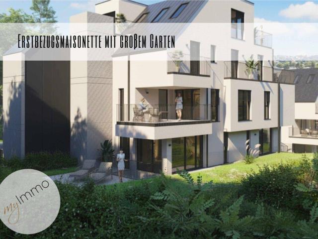 Erstbezugsmaisonette mit großem Garten