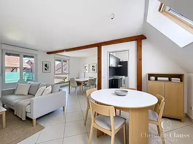 Erstein 67150 Location appartement 3 pièces t3 au dernier étage parking