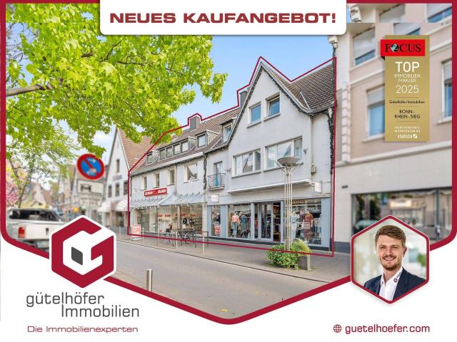 Erstklassiges Cityinvestment! 3 Gewerbe und 6 Wohneinheiten mit 1.522m² vermietbarer Fläche