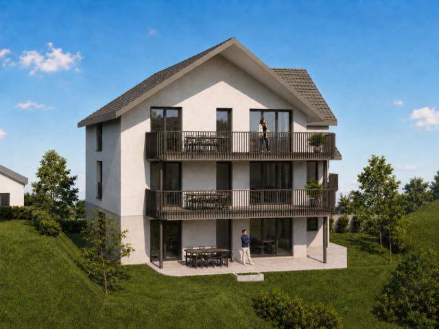 Erstvermietung: Charmante 4.5 Zimmer Gartenwohnung mit Bergpanorama!