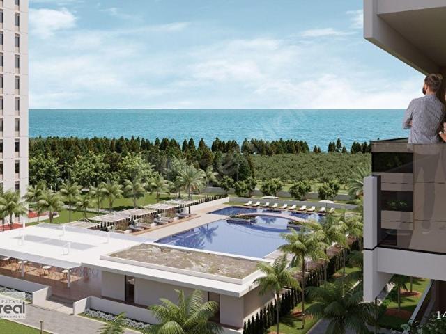 ETHEREAL'DEN AZURE RESORT'TA DENİZ MANZARALI 724 GÜVENLİKLİ 1+1