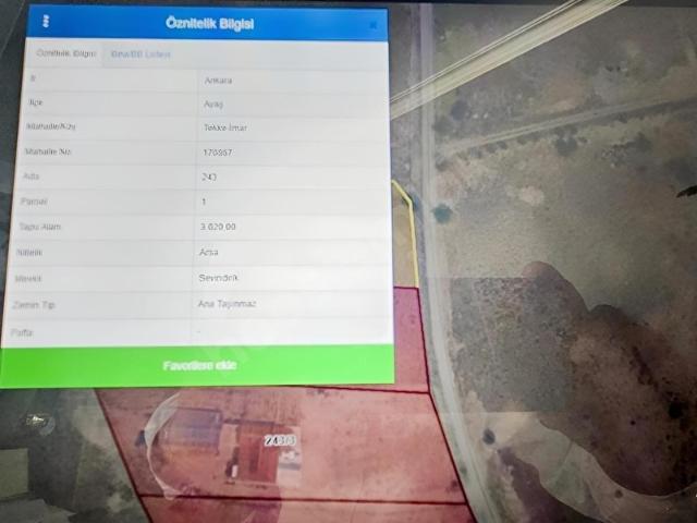 ETS'DEN AYAŞ TEKKE'DE TEK TAPU 3020 M2 VİLLA İMARLI ARSA