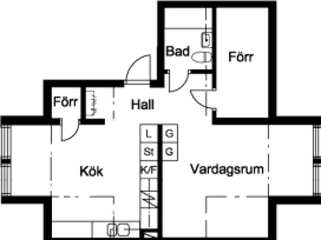 Ett rum i KARLSTAD 44 m² 6 244 kr