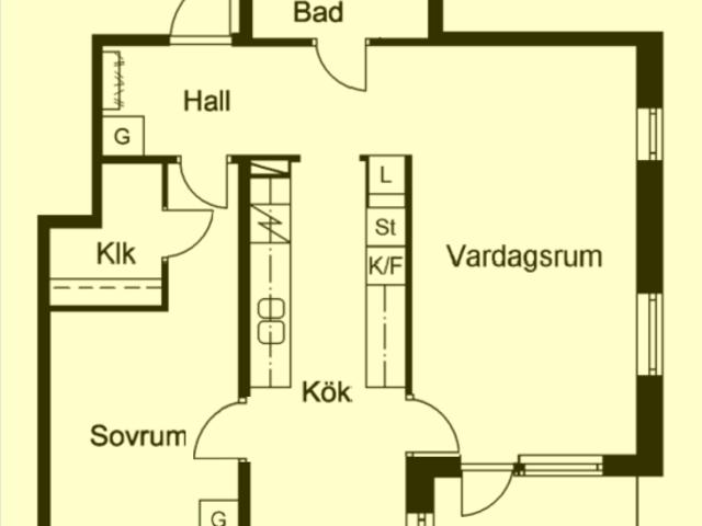 Ett rum i KARLSTAD 70 m² 7 539 kr