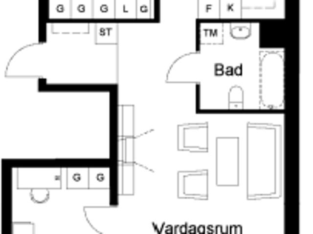 Ett rum i KARLSTAD 75 m² 9 702 kr