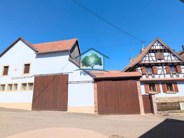ETTENDORF 67 Corps de ferme 136m² avec Dépendances 340m² au sol et Jardin sur 23.64 ares