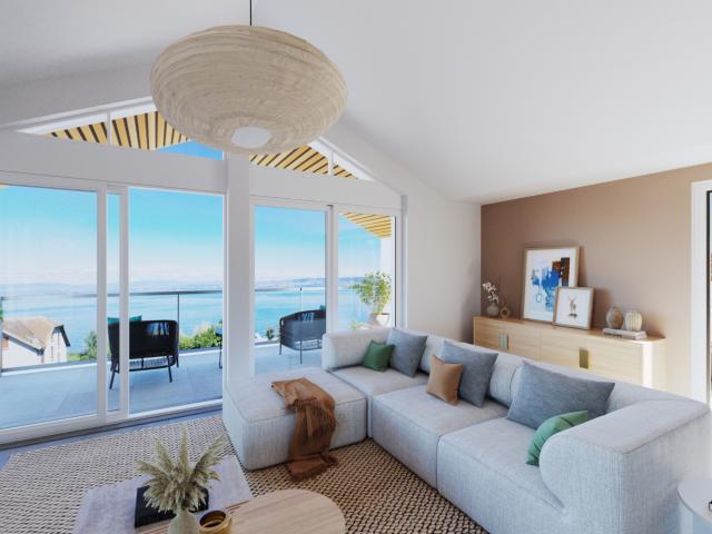Évian Appartement T4 neuf avec suite parentale et vue imprenable sur le lac