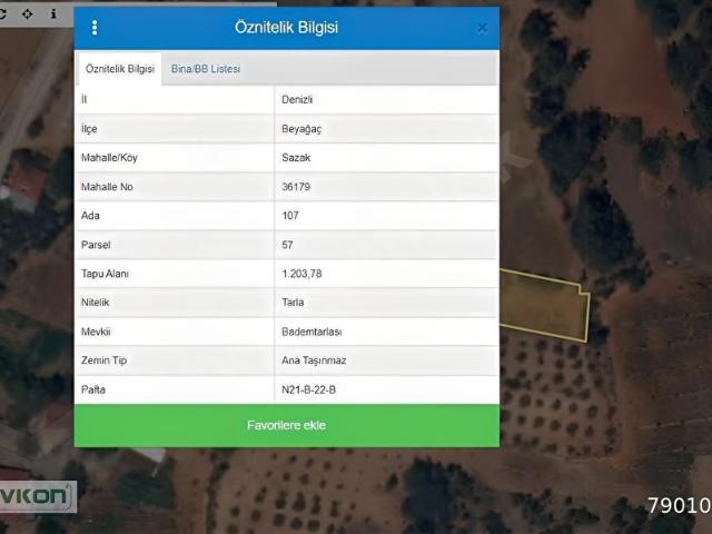 EVKON YAPI'DAN DENİZLİ BEYAĞAÇTA İMARLI ARSA