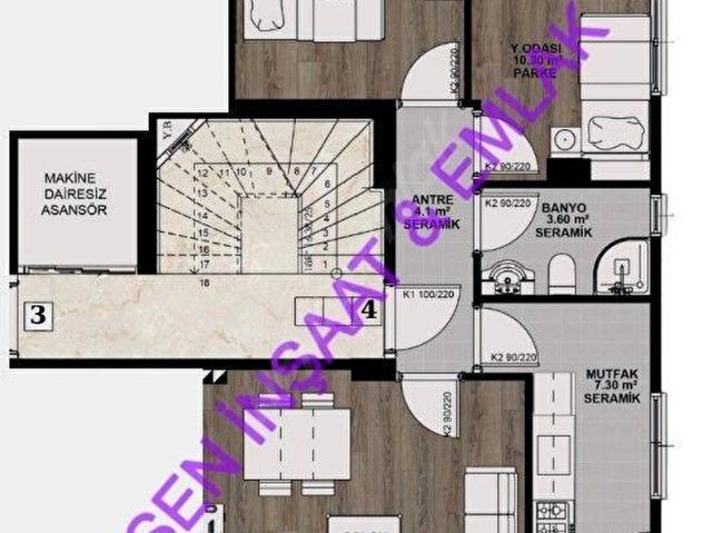 EVSEN İNŞAAT'TAN 507 BAHÇELİEVLER ÖMERSEYFETTİN MH YENİ BİNA 2+1 85M2 ASANSÖRLÜ BALKONLU
