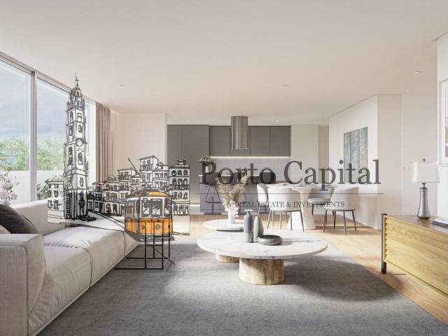 EXCELENTE APARTAMENTO T2, COM VARANDA E 2 LUGARES DE GARAGEM NA AREOSA, A PREÇO DE LANÇAMENTO