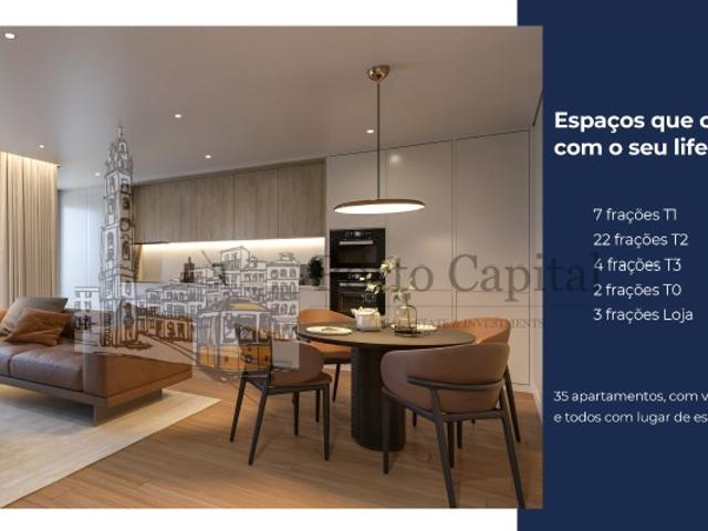 EXCELENTE APARTAMENTO T2, COM VARANDA E DOIS LUGARES DE GARAGEM, NO CENTRO DA CIDADE A PREÇO DE LANÇAMENTO 230.000 EUROS