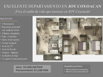EXCELENTE DEPARTAMENTO EN JOY COYOACAN
