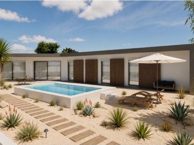 Excelente moradia em construção, T3, c/ piscina, lote 900,00 m2