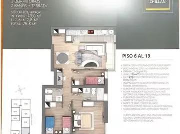 Excelente Ubicacion Depto Centro De Chillan 320 3 | Dormitorios por 4900.00 en Chillán