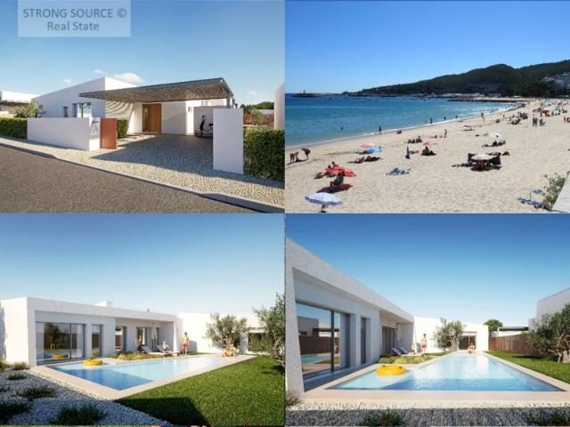 Excelente Moradia térrea V3 na Serra da Azóia, Sesimbra, nova, com jardim, piscina espaço para 2 carros, em zona soalheira e sossegada, próximas das praias