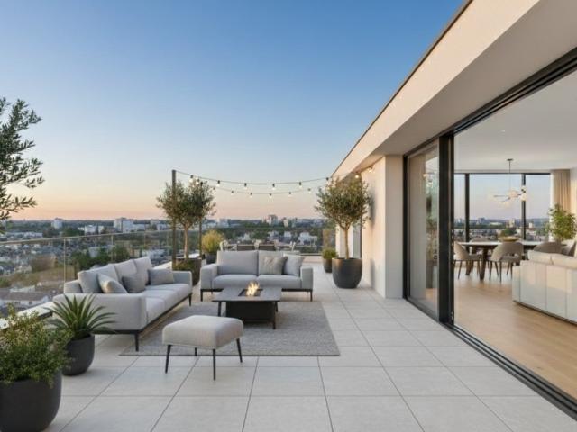 EXCEPTIONNEL – 5 pièces dernier étage grande terrasse de 50 m2 exposition Sud Est 2 parking Proche transport